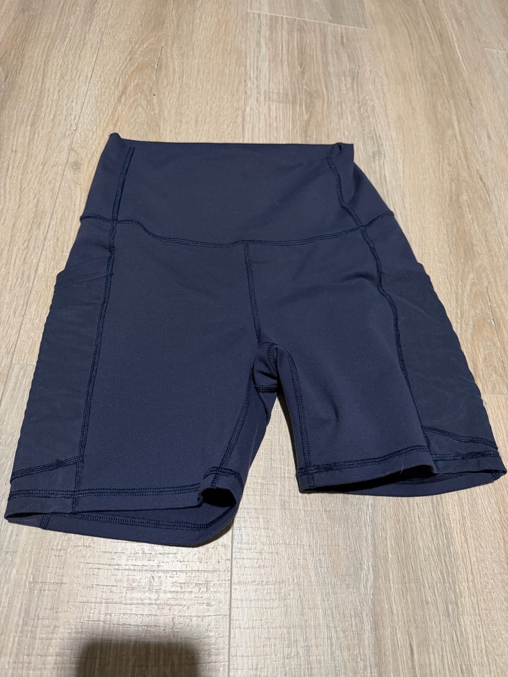 Women's High-Waist navy blue Athletic Bike Shorts